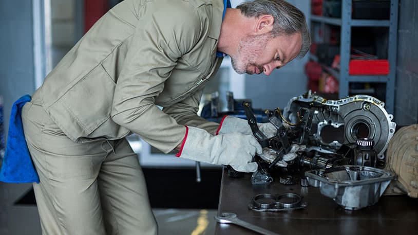 Transmission leak inspection